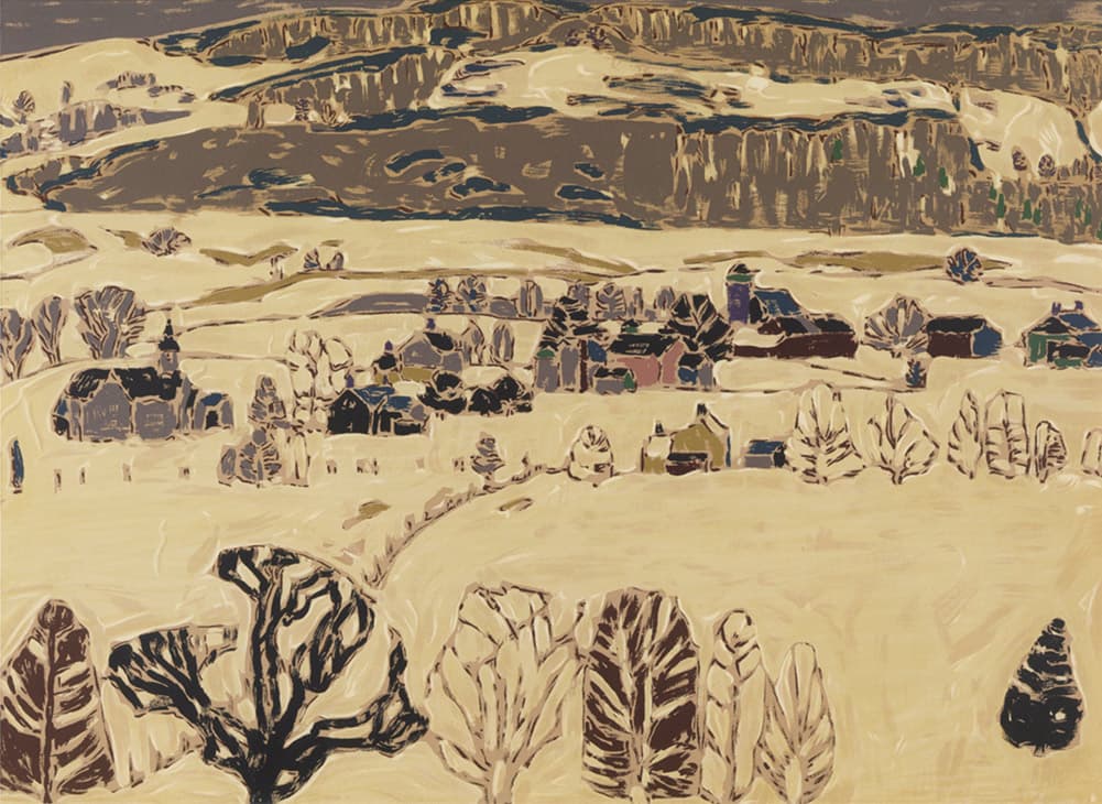Boston Corner (1947–1953) — Sampson-Matthews oil silkscreen by david milne