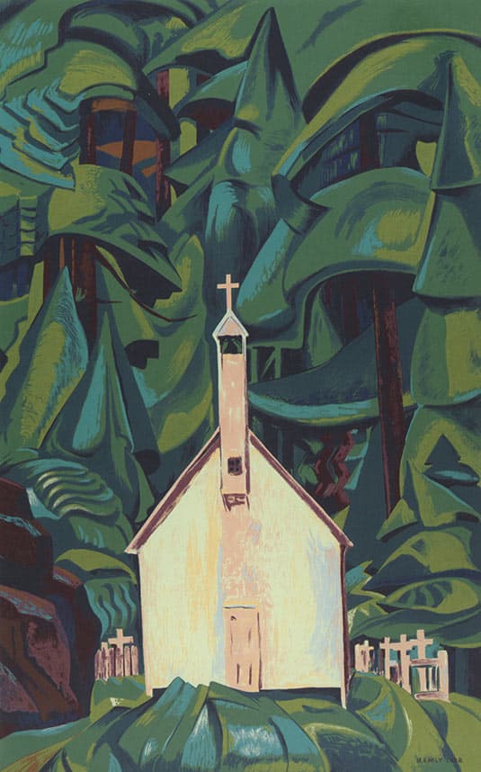 Indian Church (1947–1953) — Sampson-Matthews oil silkscreen by emily carr
