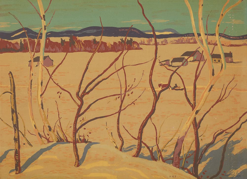 Laurentian Farm (1947–1953) — Sampson-Matthews oil silkscreen by ay jackson