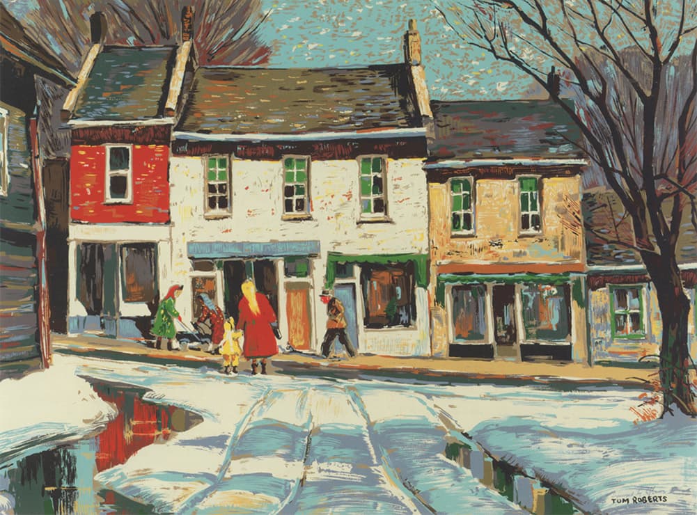 Main Street (1953) — Sampson-Matthews oil silkscreen by tom roberts