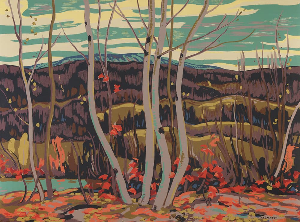 Maple and Birch (1947–1953) — Sampson-Matthews oil silkscreen by ay jackson