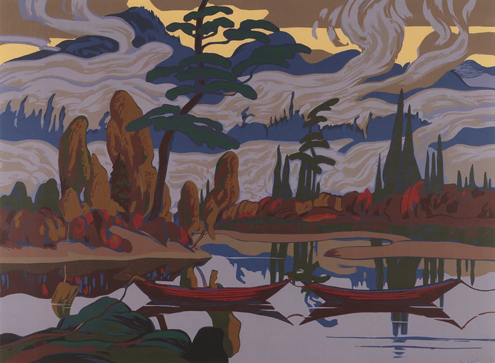 Mist Fantasy (1943) — Sampson-Matthews oil silkscreen by jeh macdonald