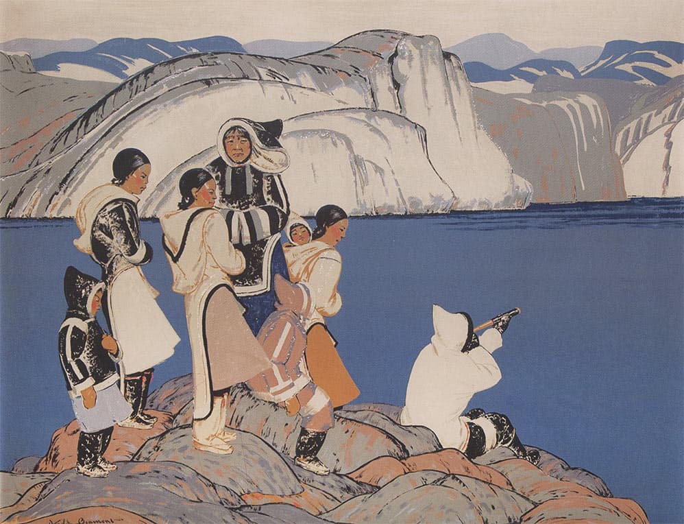 The Waiting Ones (1948) — Sampson-Matthews oil silkscreen by harold beament