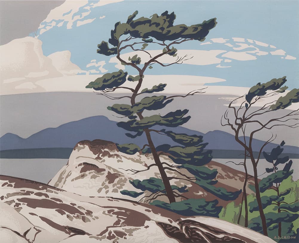 White Pine (1947–1953) — Sampson-Matthews oil silkscreen by aj casson